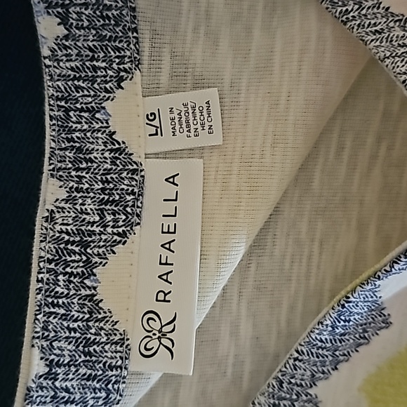 Rafaella Multicolor 3/4 Sleeve Blouse Large - Picture 8 of 9